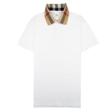 white collar burberry shirt|check collar polo shirt burberry.